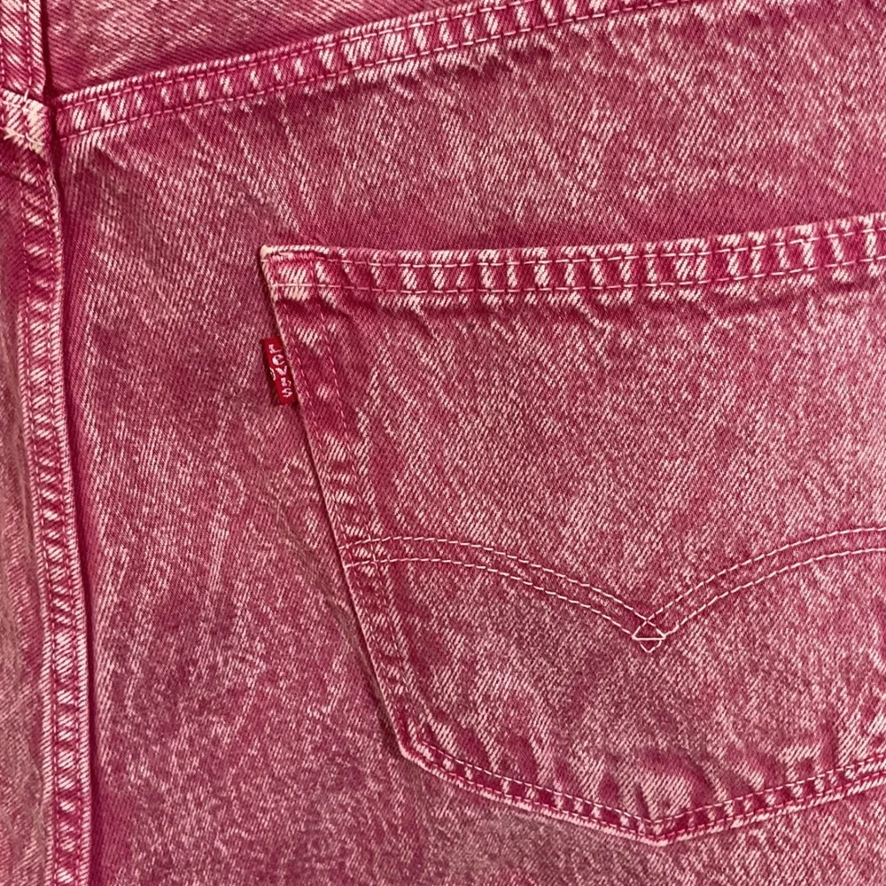 Levi's 569 Loose Straight Men's Pink Acid Wash Denim Shorts 36 Streetwear Skater